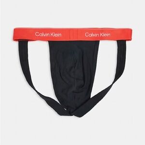 Calvin Klein Black Jockstrap with Red Waistband